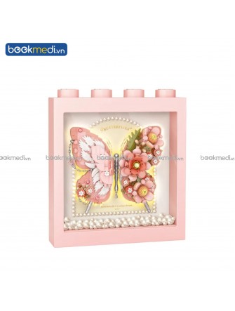 Đồ Chơi Lắp Ráp Mô Hình Khối Bướm Hồng (Pink Butterfly) Hãng Loz